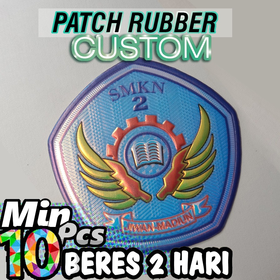 Label Patch Jersey custom hotmelt velcro bandung