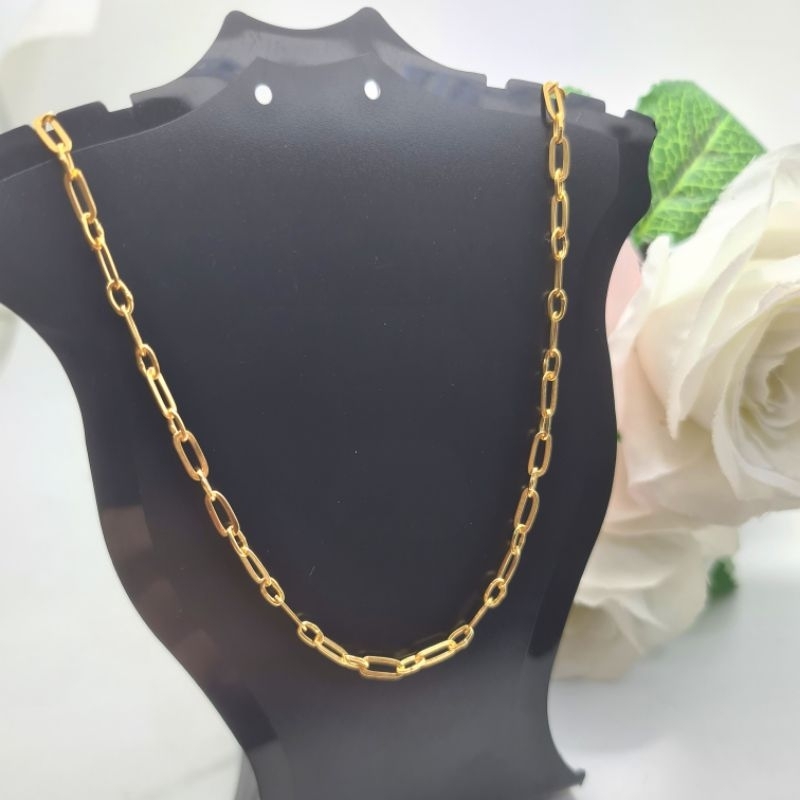 Kalung Paper Clip 3 Gram Emas Muda