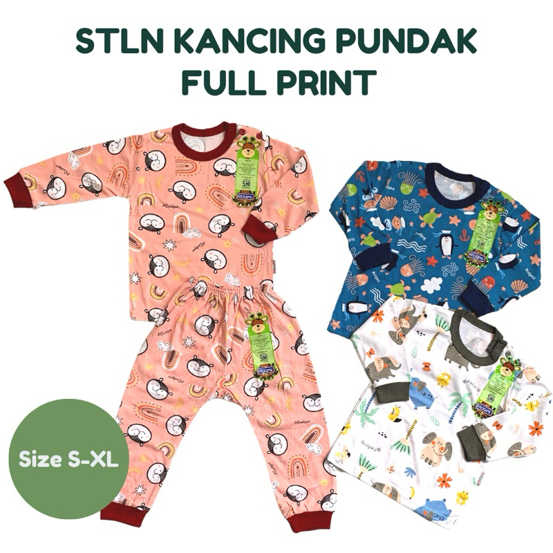SETELAN PIYAMA BAYI ANAK LENGAN PANJANG FULL PRINT RIDGES