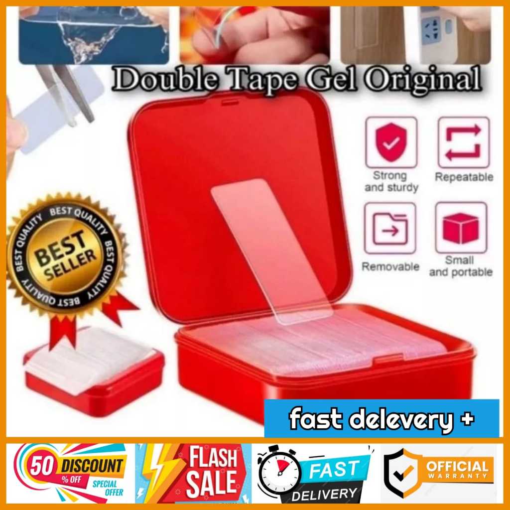 

double tape mini isi 60 pcs 1 box doublle tape