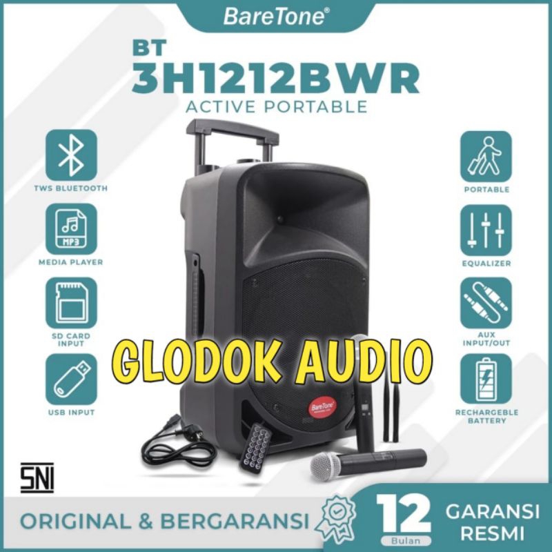 Speaker Portabel Baretone 12bwr Original Speaker 12inch Garansi resmi
