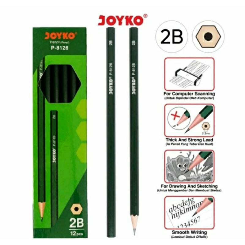 

Pensil Joyko P-8126 2B | Perbox 12Pcs