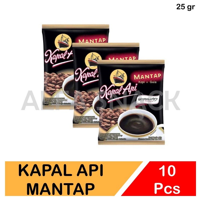 

Kopi Kapal Api Mantap + Gula 1 Renceng (10 pcs x 25 gram)