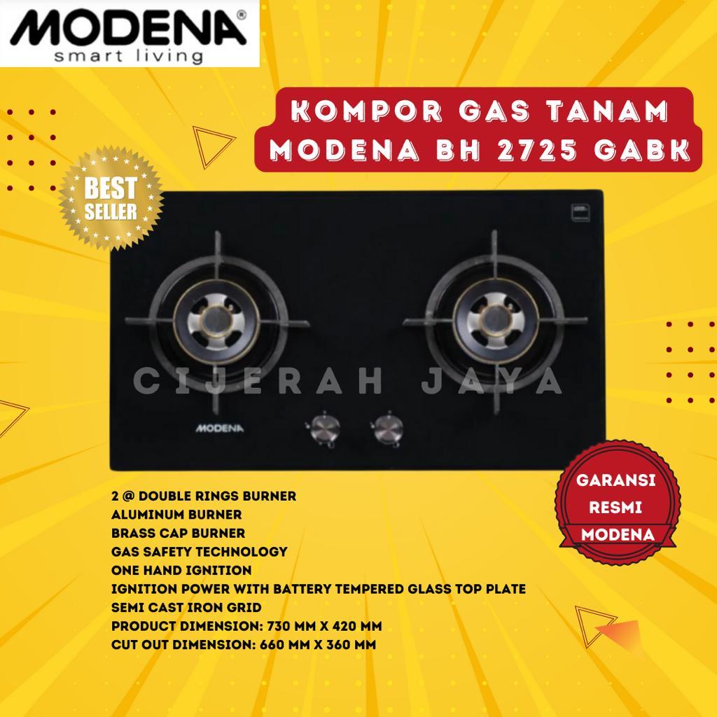 MODENA KOMPOR TANAM GAS LISCIO BH 0725 BUILT-IN HOB 70 CM / BUILT-IN HOB MODENA BH0725 BH-0725