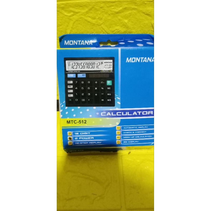

kalkulator montana/alat hitung 12 digit check n corret