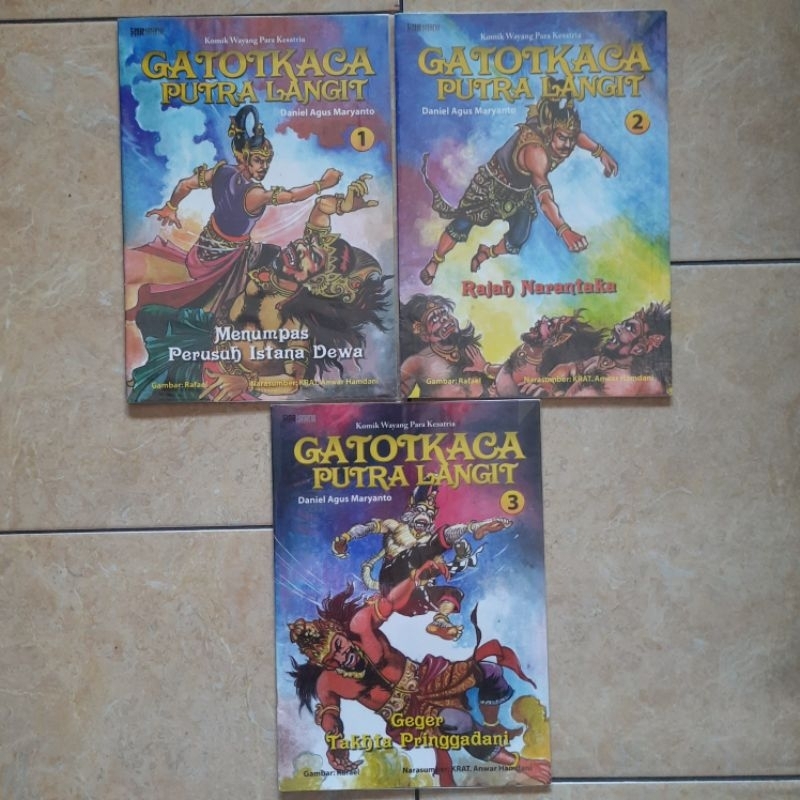 Komik Wayang Para Kesatria Gatotkaca Putra Langit 1-3 Tamat Daniel Agus Maryanto Kolpri + Sampul