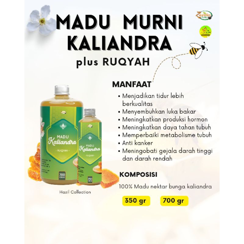 

((kemasan baru)) Madu Kaliandra Zeeida 350 gram