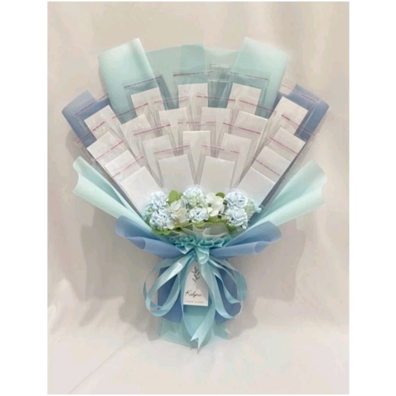 BUKET UANG KOSONGAN 20 SLOT/LEMBAR + BUNGA