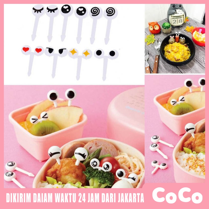 Garpu Bento Karakter Hewan Lucu 10Pcs Tusukan Buah Kue Hiasan Bekal Food Picks Animal