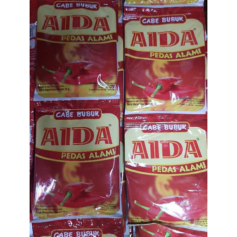 

(10 SACHET) CABE BUBUK AIDA PEDAS ALAMI 25 GRAM