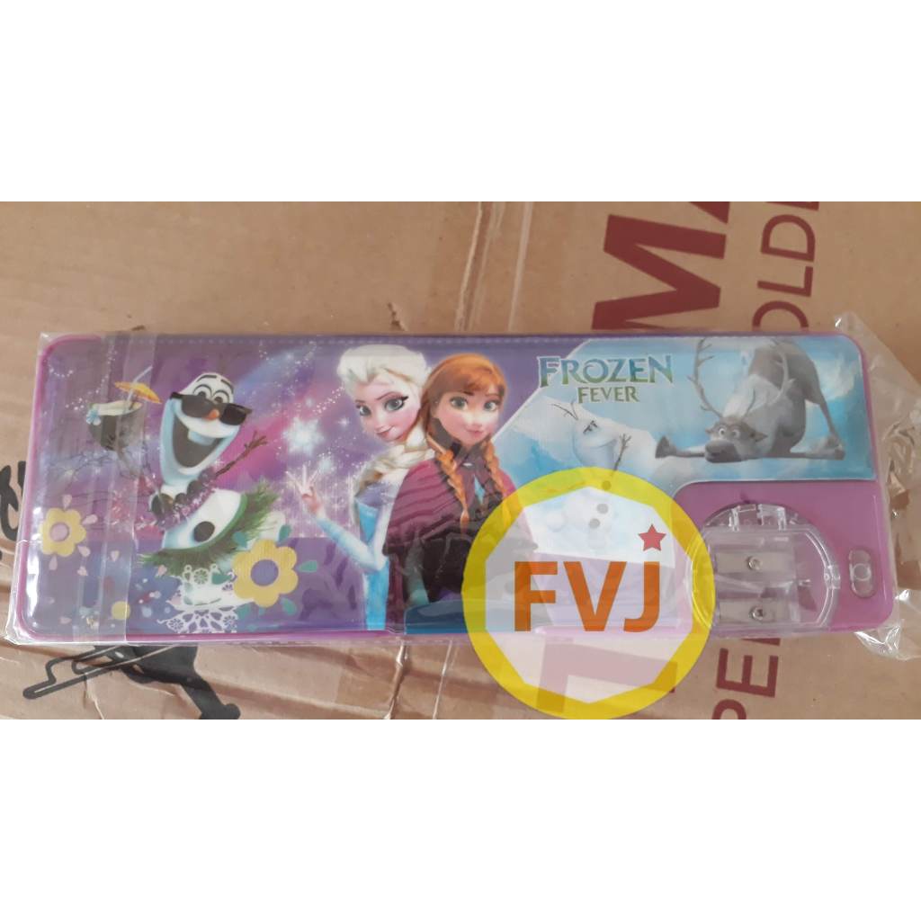 

pensil case cepuk tempat pensil kaleng murah princess disney gajah frozen superman