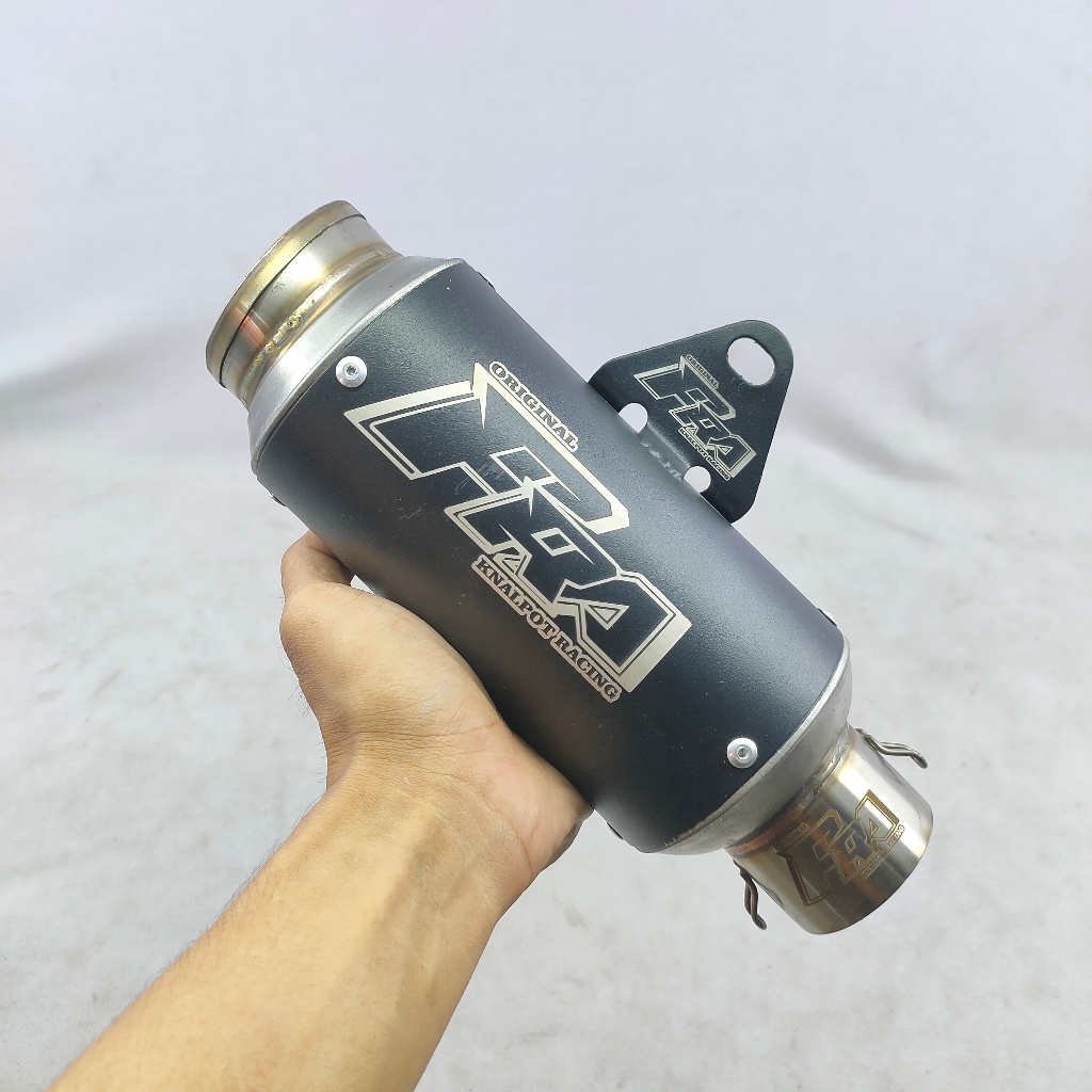 Silencer Knalpot FRA GP Pro Black Pendek P15cm Original Hitam Coating Inlet 50 Silincer Only