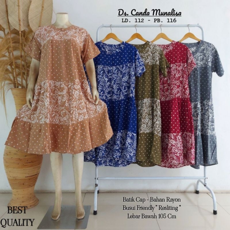 Daster Canda Munalisa Susun Batik Cap