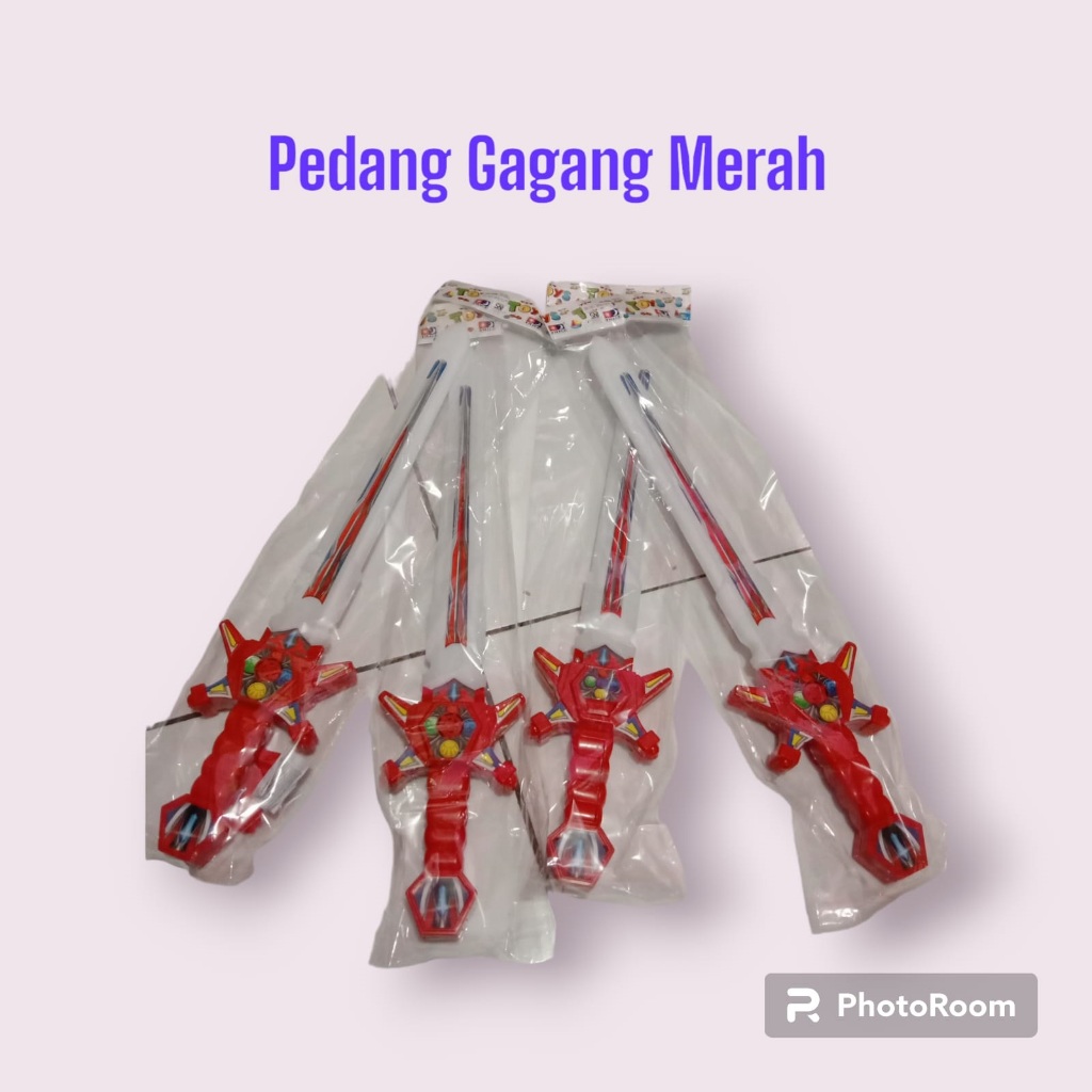 Pedang gagang merah ktg/mainan anak/mainan lainnya
