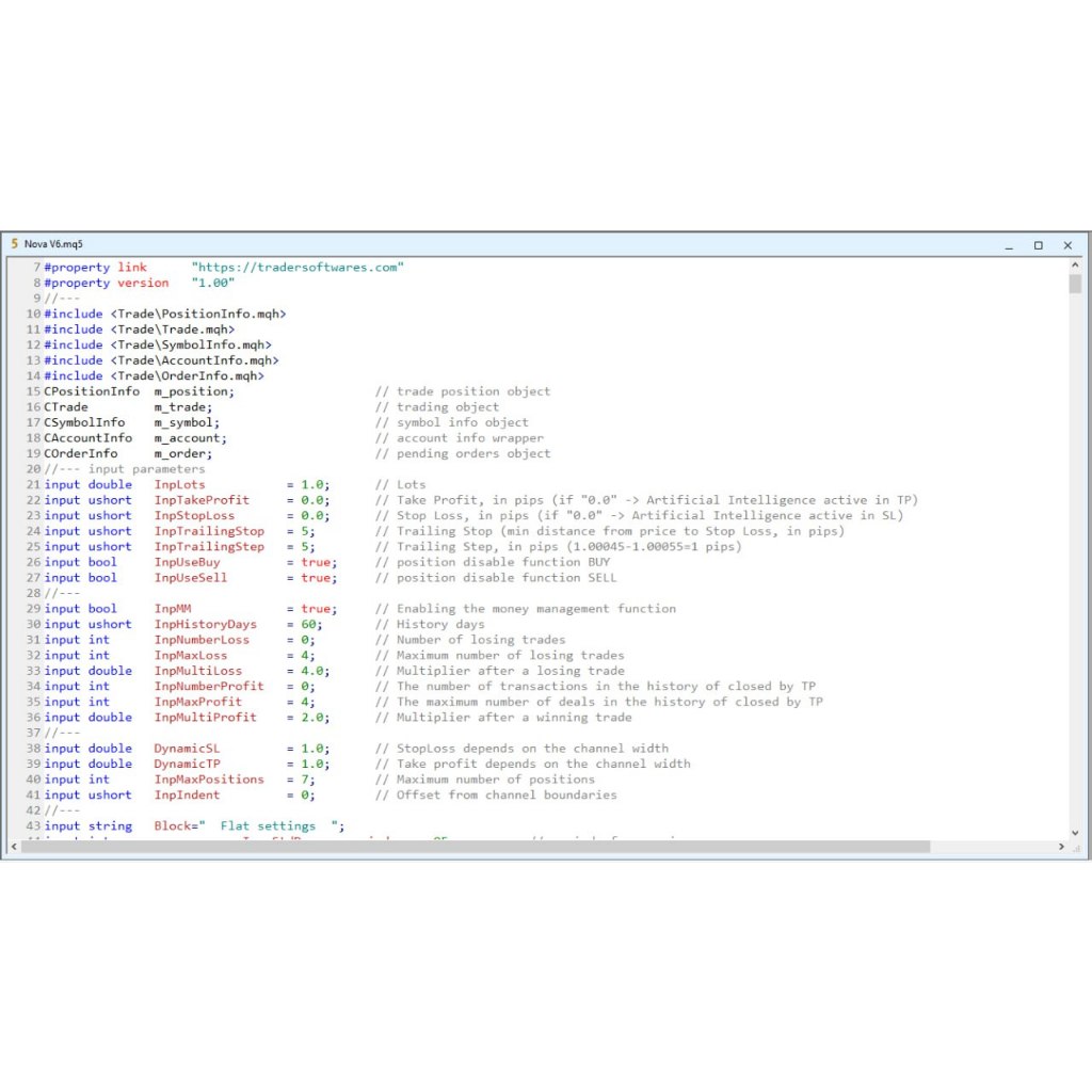 Source Code EA MT5 MQ5 Robot Forex NOVA 6