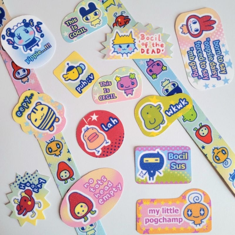 

Sticker Meme Tamagochi Glossy Diecut - Tamagotchi Phone Sticker