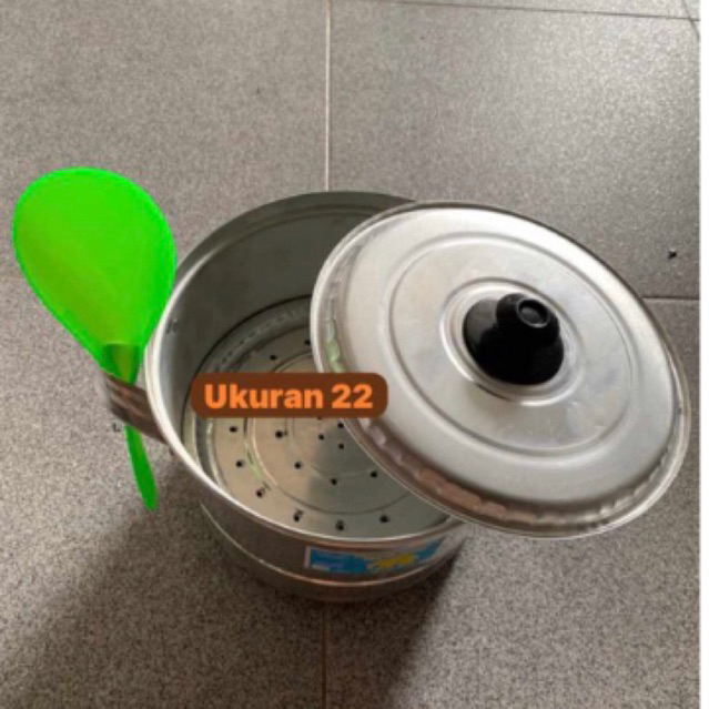 {BIMA DANDANG} DANDANG KUKUS MASAK NASI / SABLUKAN MODEL MILENIAL  / ALUMINIUM KORAN MURAH UK 22cm 1