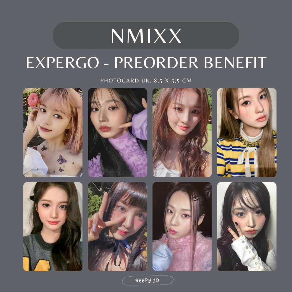 REPLIKA PHOTOCARD NMIXX EXPERGO PREORDER BENEFIT -  Replika Photocard Nmixx Lily Haewon Sullyoon Bae