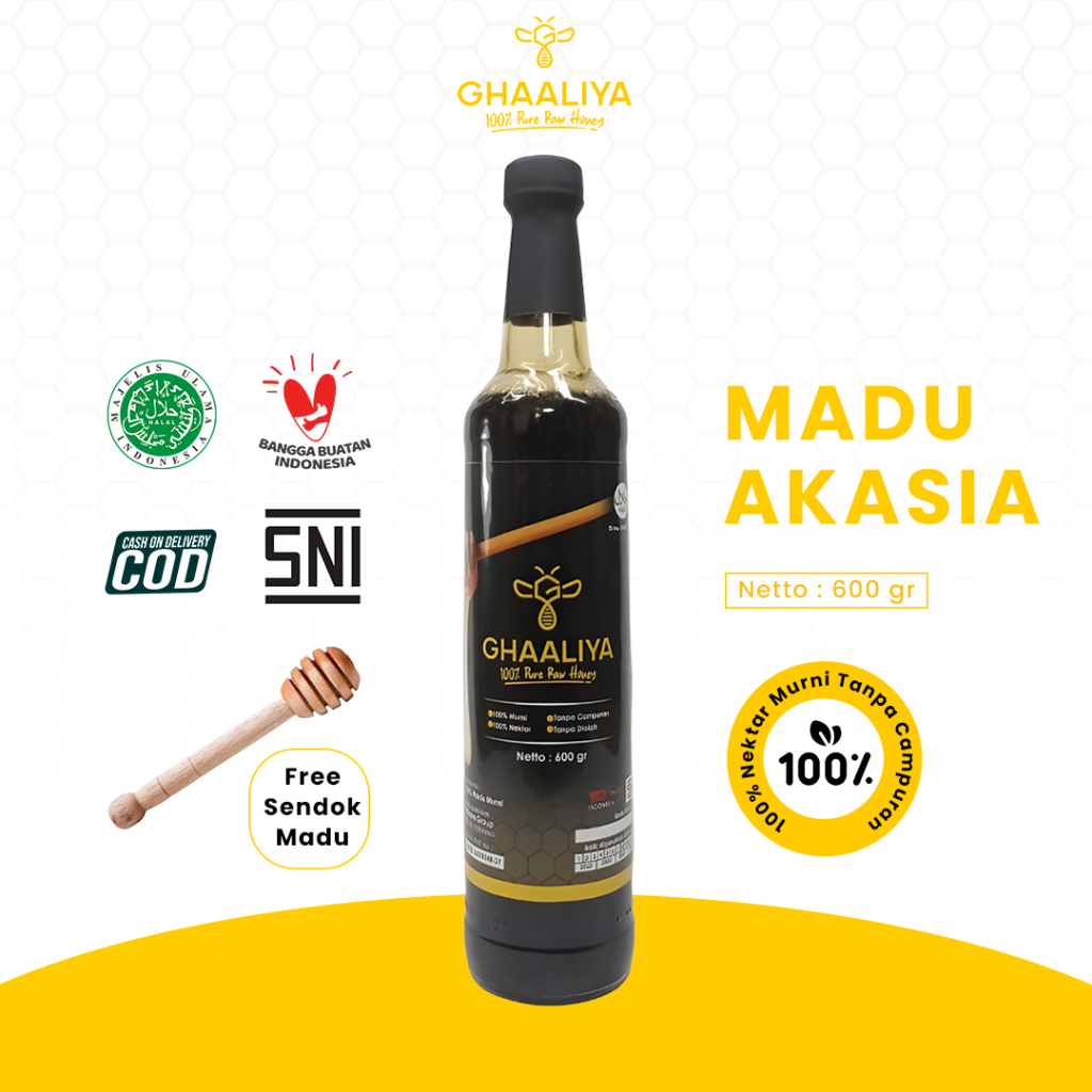 

Madu Asli Nektar Akasia 600Gr Murni Kualitas Super Teruji Lab Tingkatkan Daya Tahan