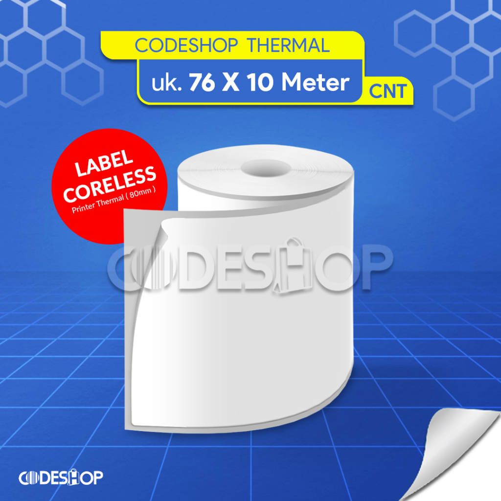 

Stiker Label Termal 76 x 10 / 76 mm x 10 m / 76mmx10m Continuous