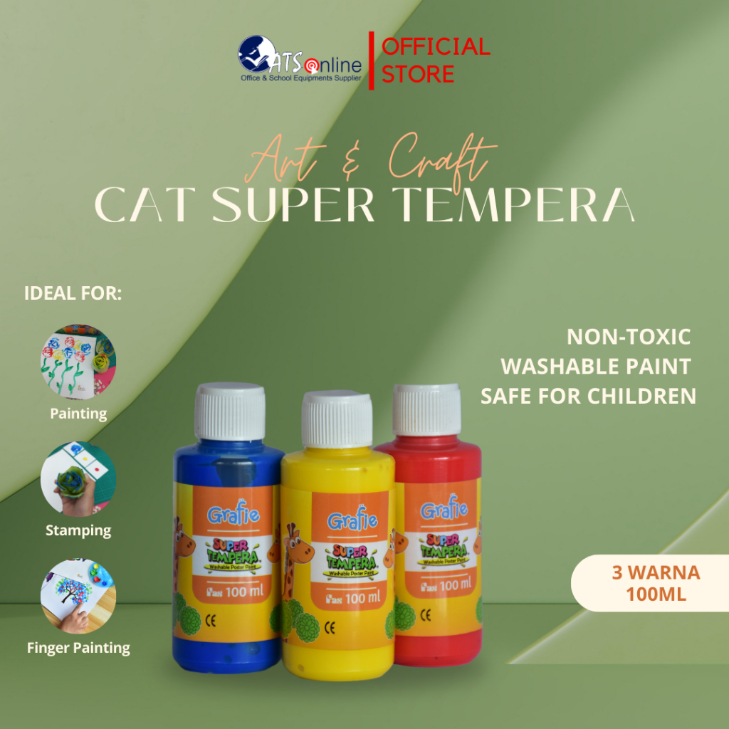 

GRAFIE Finger Painting Cat Poster Super Tempera 3 Warna 100ml
