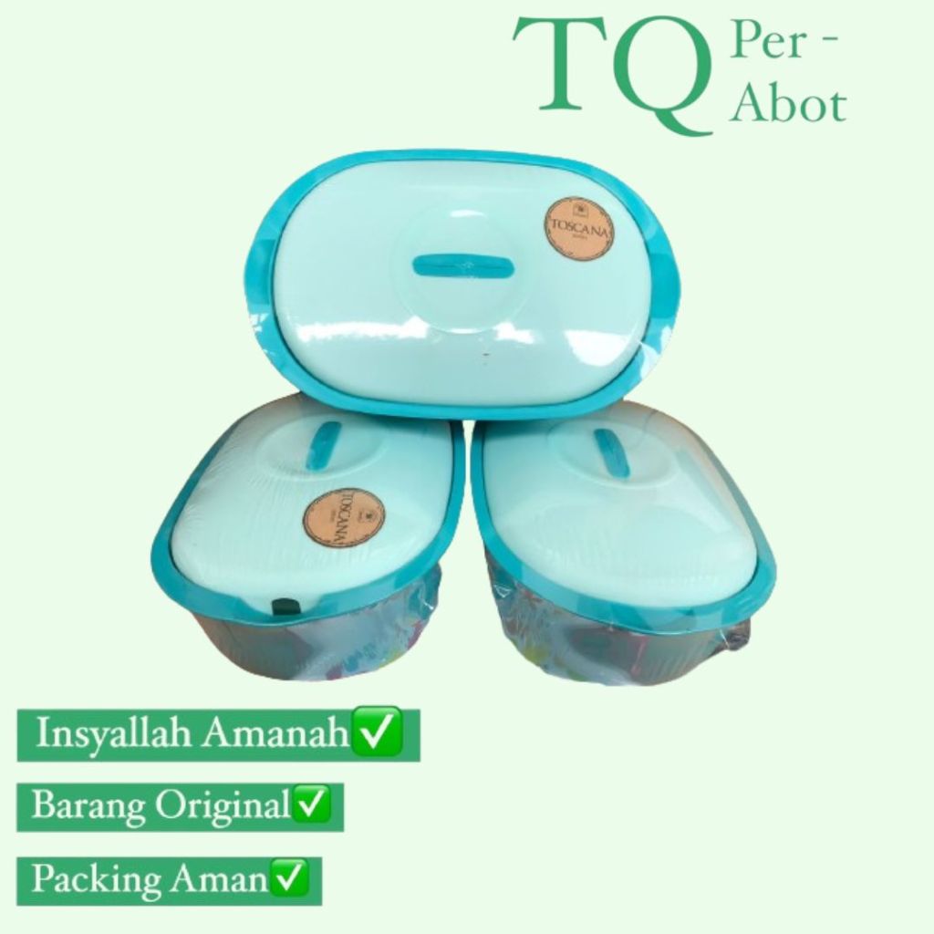 TEMPAT/WADAH SAYUR/ SUP TUTUP/ FOOD STORAGE [DENGAN SINDUK] TOSCANA SERIES GREEN LEAF NO. 7698
