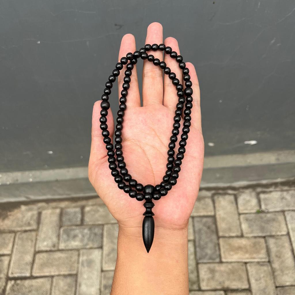 Kalung Kayu Galih Kelor Bisa Untuk Tasbih 99 Butir Tasbeh Muslim Kelor Hitam