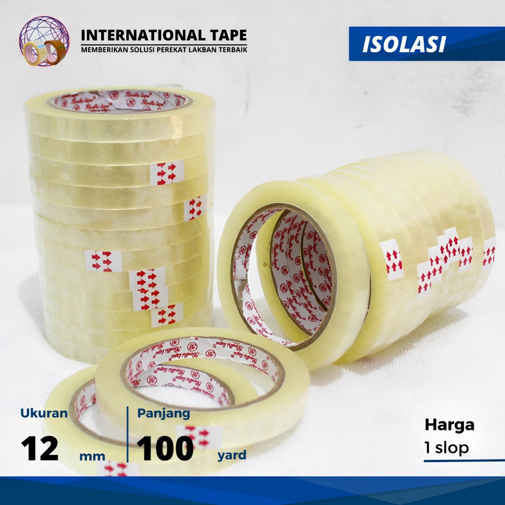 

HenJO ISOLASI BODHI TAPE" 12/24mm x 100 yard TAPE "SLOP