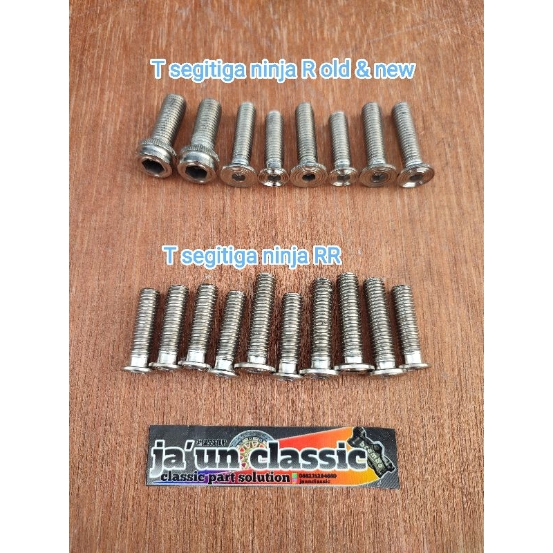 baut L T segitiga atas bawah ninja rr r old dan new stenlis slim minimalis / baut L T ninja RR R old