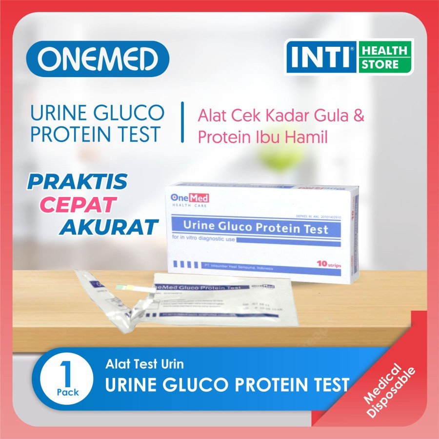 Onemed | Glucotest + Protein Urine | Alat Cek Tes Kencing Gula Darah