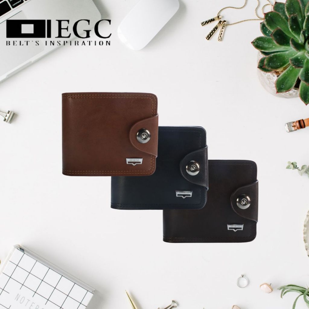 DOMPET KANCING HORSE KINGDOM UKURAN STANDAR PRIA KULIT PU ORIGINAL -  H-12