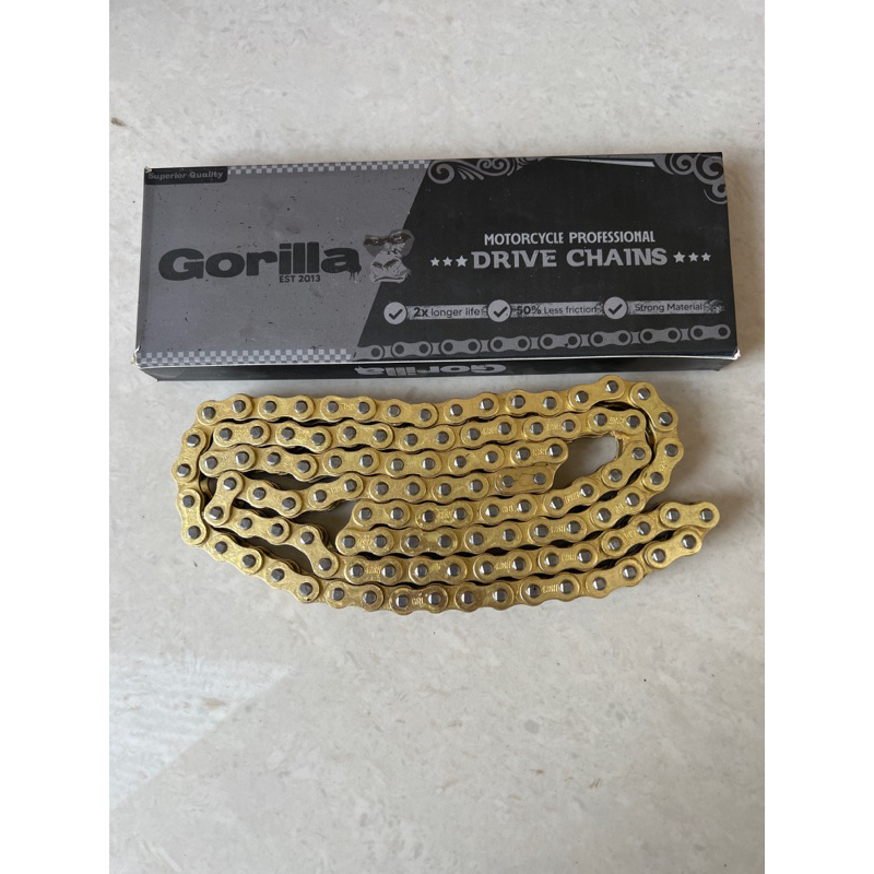 RANTAI RACING RANTAI GORILLA RANTAI MOTOR  GOLD 428-112