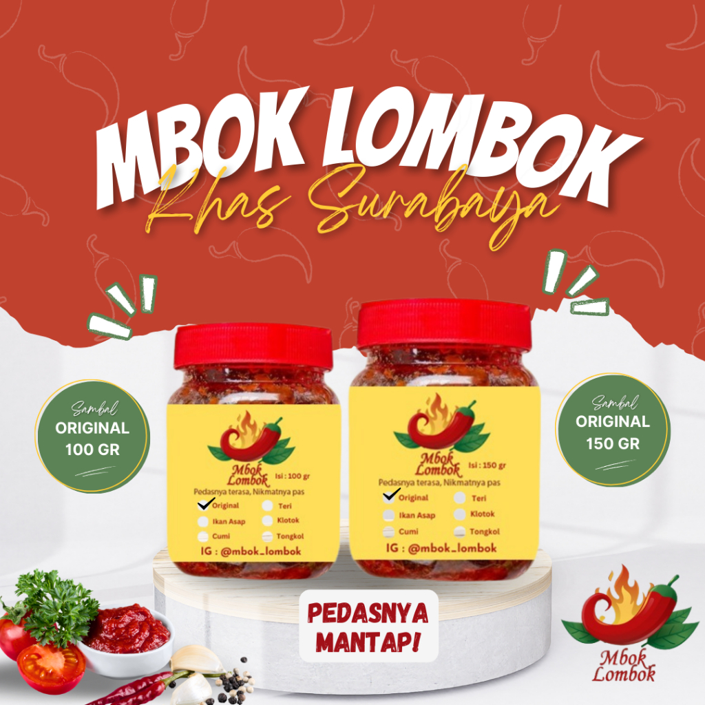 

Mbok Lombok Sambal Original Pedas Kemasan