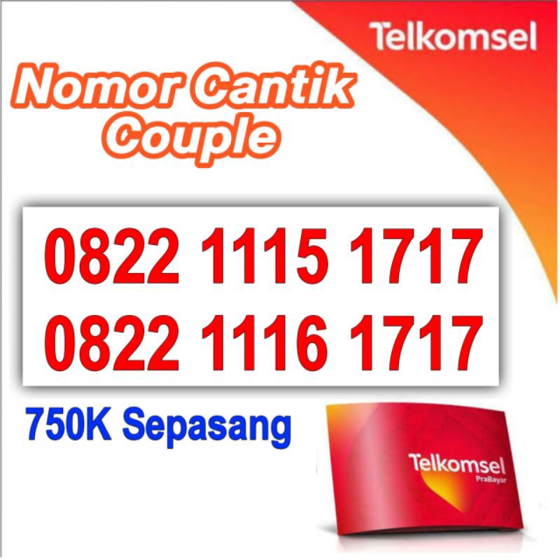 couple nomor cantik telkomsel simpati 4g lte 1115 1717, 1116 1717