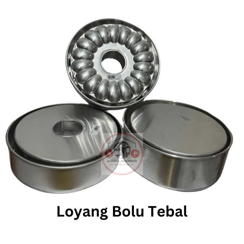 Loyang Bolu Tebal Loyang kue Bolu Loyang Cake Marmer Cake Kue Bolu Bunga Besar Lubang tengah Loyang 