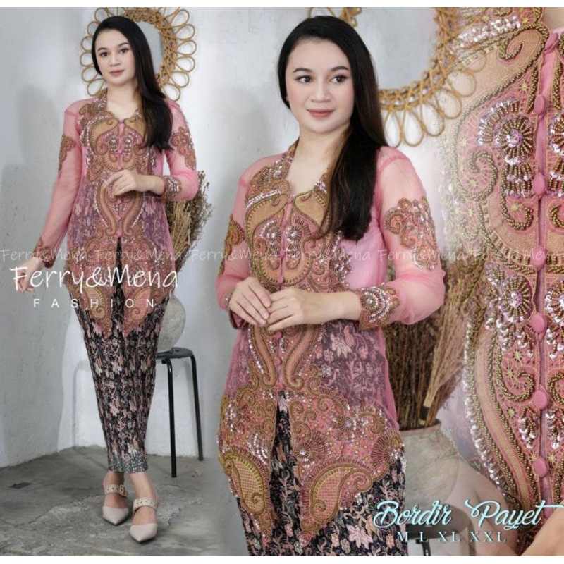 Kebaya Bordir Payet Viral / Atasan Kebaya Bordir Payet / Kebaya Bordir Payet Julaiha / Kebaya Payet 
