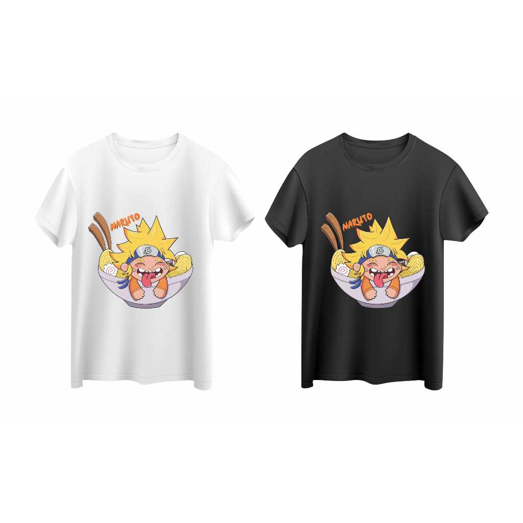 (88015) -  NARUTO Promo Cetak Kaos Custom Printing Kaos Cotton Combed 24s DTF