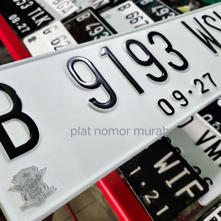 Tpf plat nomor mobil putih asli pakai logo korlantas