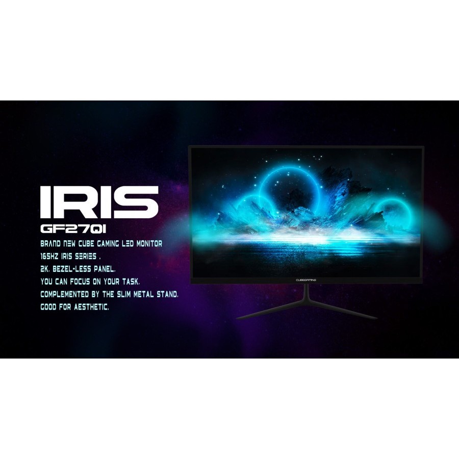 Monitor CUBE GAMING IRIS 27" GF27QI QHD 2K IPS 165Hz Gaming Monitor