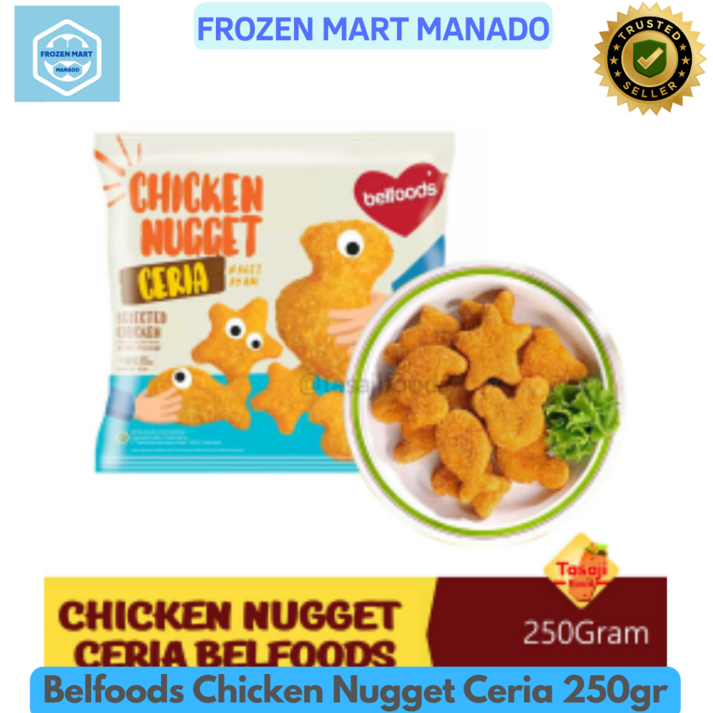 

Belfoods Chicken Nugget Ceria 250gr - Frozen Mart Manado (Frozen Food Manado)