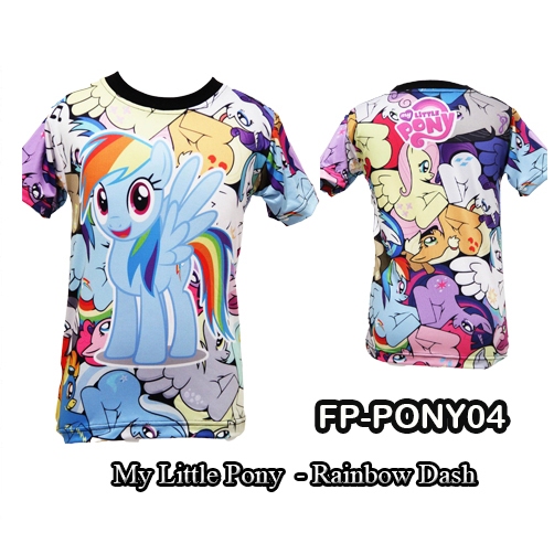 Kaos MY LITTLE PONY RAINBOW DASH Full Print Baju ANIME T-SHIRT 3D Premium #FP-PONY04