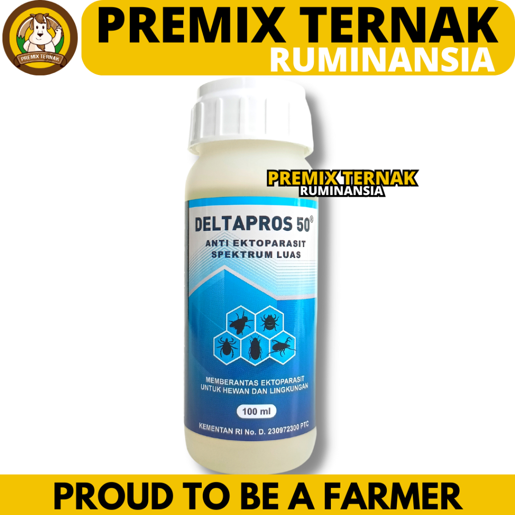 DELTAPROS 100ML VADCO - Obat Pembasmi Lalat & Larva Lalat Caplak Kutu Pinjal Pada Sapi Paling Ampuh