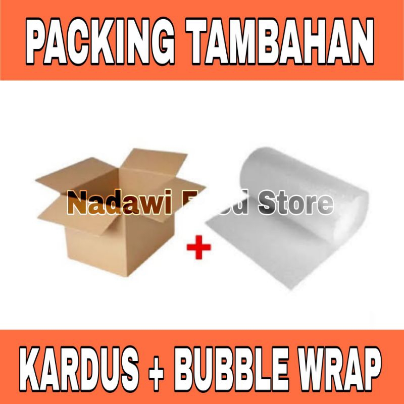 

Kardus packing dan bubble wrap