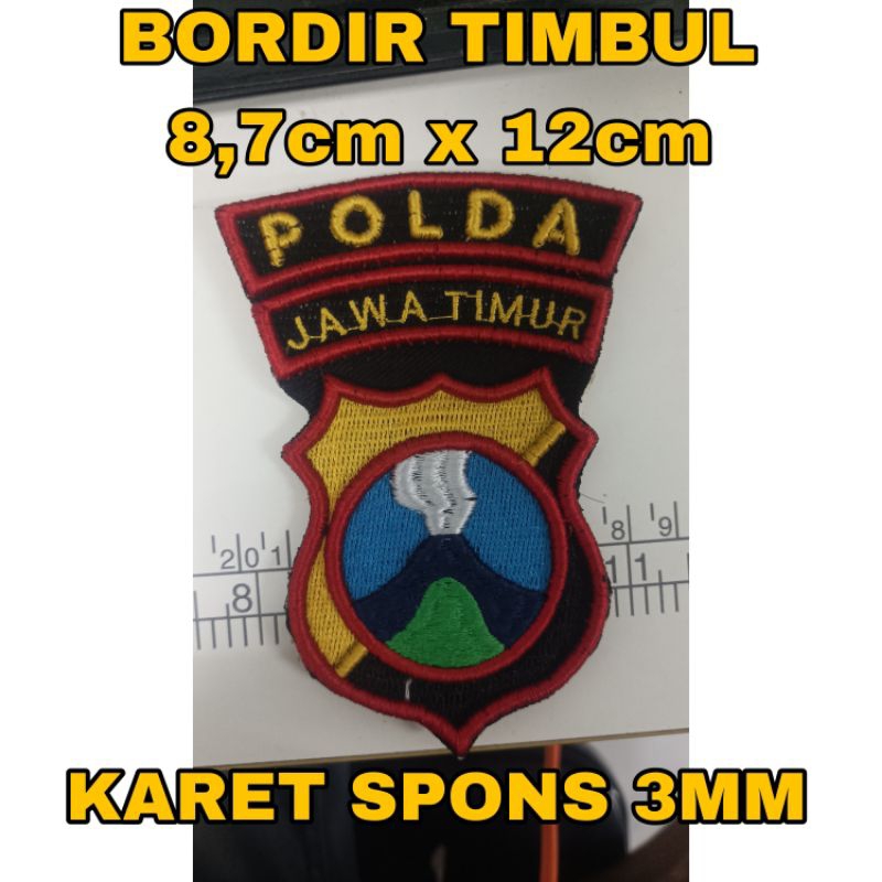 Logo Timbul Polda Jatim Bordir