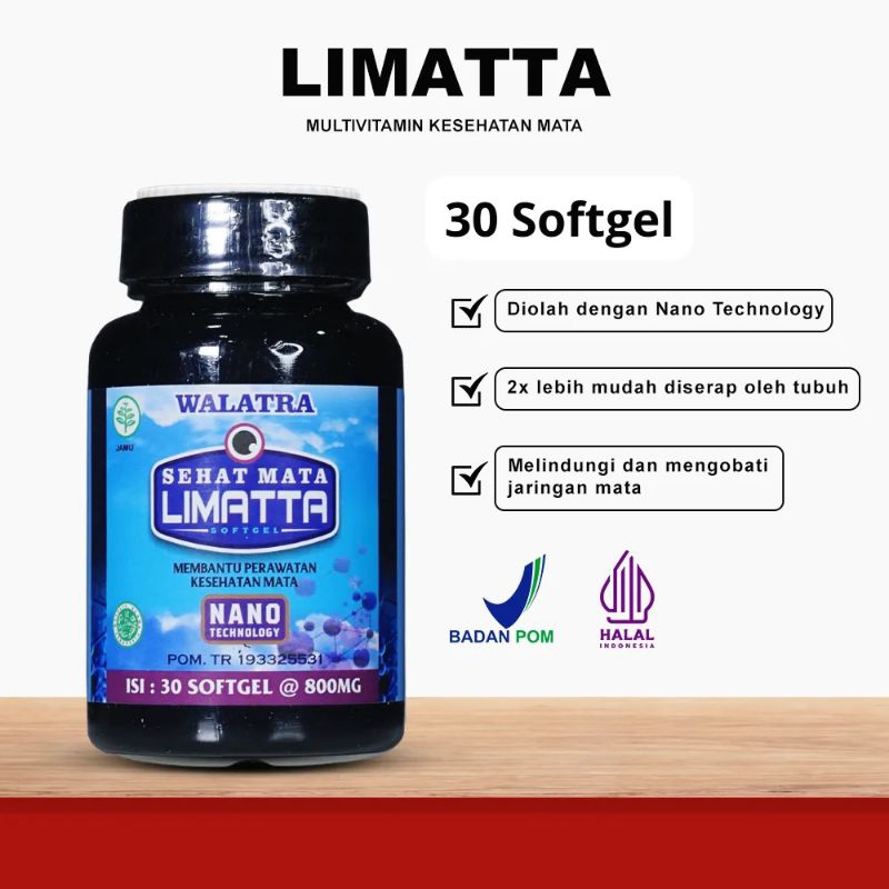 Limatta Softgel Sehat Mata 100% Original - Limatta Sehat Mata Obat Herbal Mengatasi Mata Minus Rabun Asli
