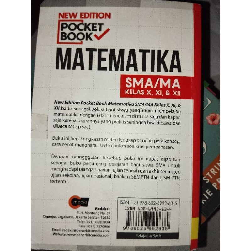 pocket book matematika SMA/MA preloved