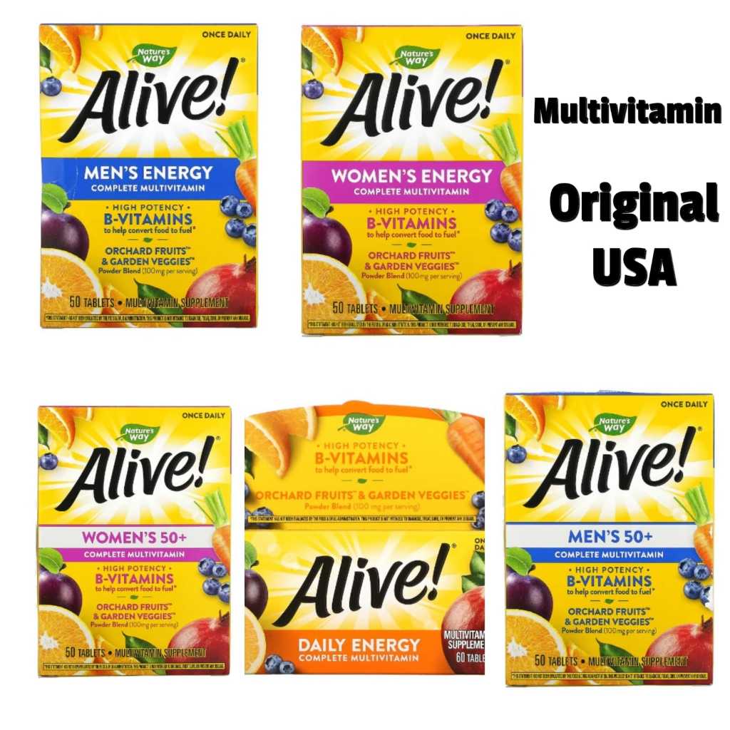 Natures Way Alive USA Multivitamin Dewasa dan Usia 50th/multivitamin dewasa lansia
