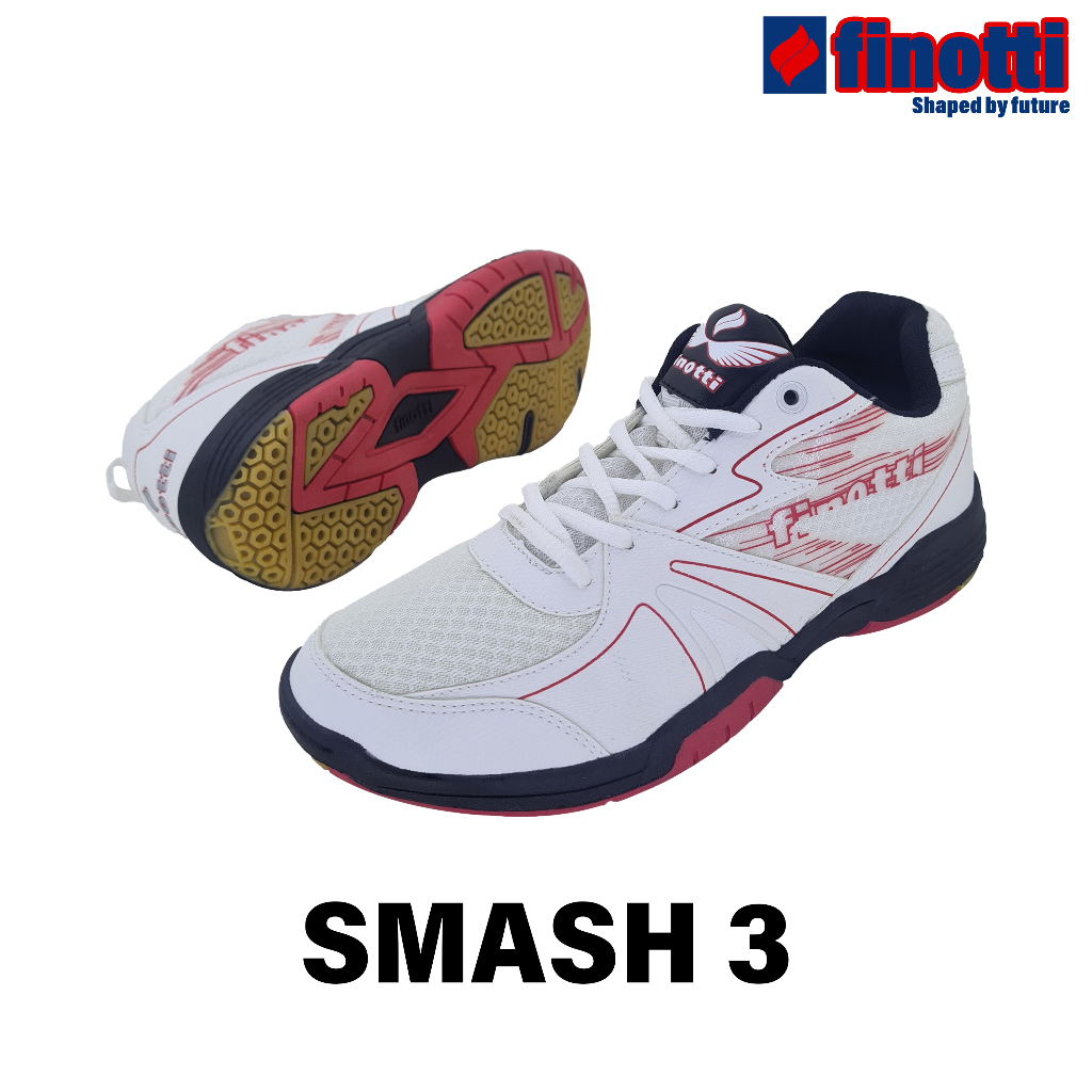 Finotti Smash 3 - Sepatu Badminton Top Pria Premium / Sepatu Bulu Tangkis Cowok Asli Original