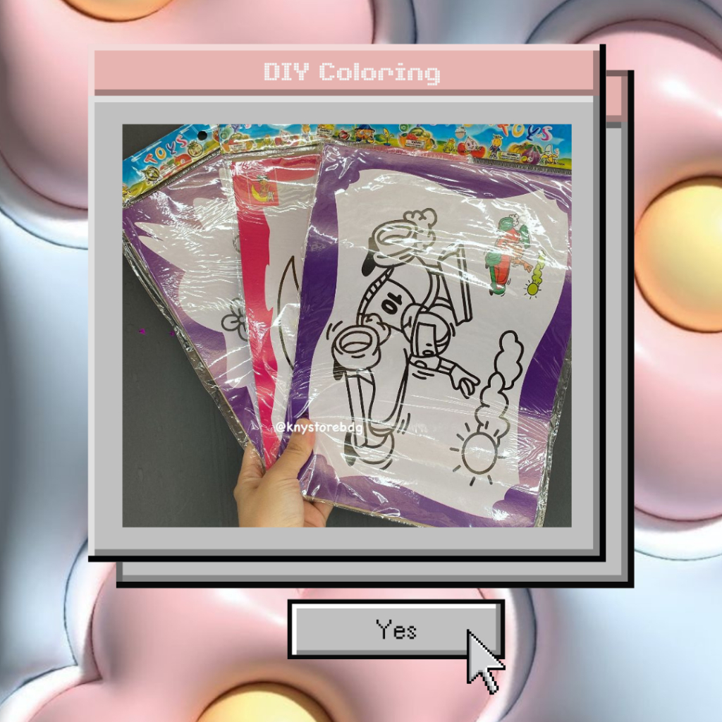 

DIY COLORING/KERTAS DEPAN BELAKANG MEWARNAI CAT AIR