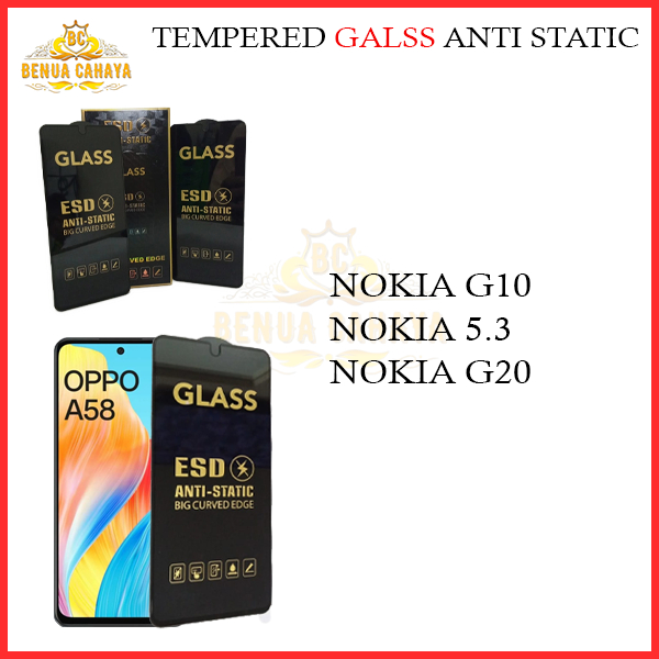 BC - TEMPERED GLASS ANTI STATIC NOKIA 5.3 / G10 / G20  NOKIA 5.3 NOKIA C20 NOKIA C20+ NOKIA C21 NOKI